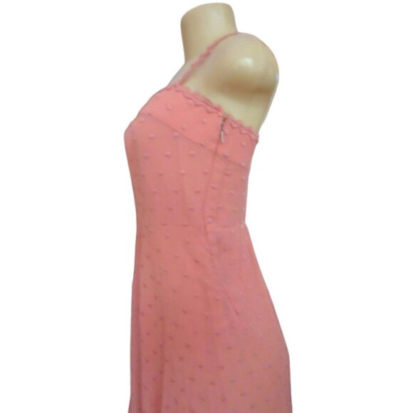 Rebecca Taylor Pink Swiss Dot Sleeveless Maxi Dress Size 2 - Picture 5 of 10